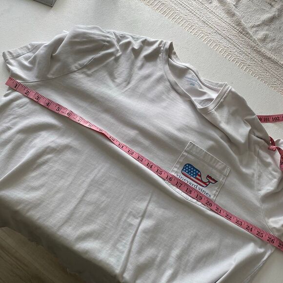 Vineyard Vines American Flag Whale Pocket Tee 2XB Men’s Classic Fit White - Picture 4 of 6